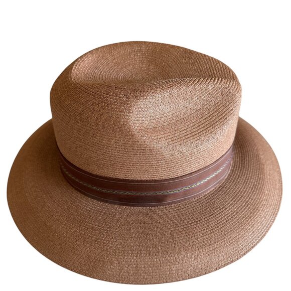 The Open Crown Panama – Truffaux Hatmakers Miller Panama Straw Woven Hat Indented Crown Breathable Casual 3\